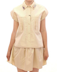 Andrea Incontri Beige Sleeveless Blouse Top -   -  Andrea Incontri.