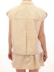 Andrea Incontri Beige Sleeveless Blouse Top -   -  Andrea Incontri.