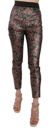 Dolce & Gabbana Multicolor Iridescent Brocade Jacquard Trousers Crop Pants -   -  Dolce & Gabbana.
