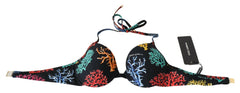 Dolce & Gabbana Black Corals Print Women Beachwear Bikini Tops -   -  Dolce & Gabbana.