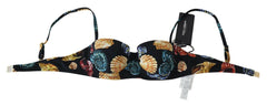 Dolce & Gabbana Black Seashells Print Women Swimwear Bikini Tops - - Dolce & Gabbana.