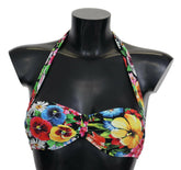 Dolce & Gabbana Multicolor Floral Print Swimwear Bikini Tops -   -  Dolce & Gabbana.