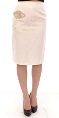 Andrea Incontri White Cotton Floral Embroidery Skirt -   -  Andrea Incontri.