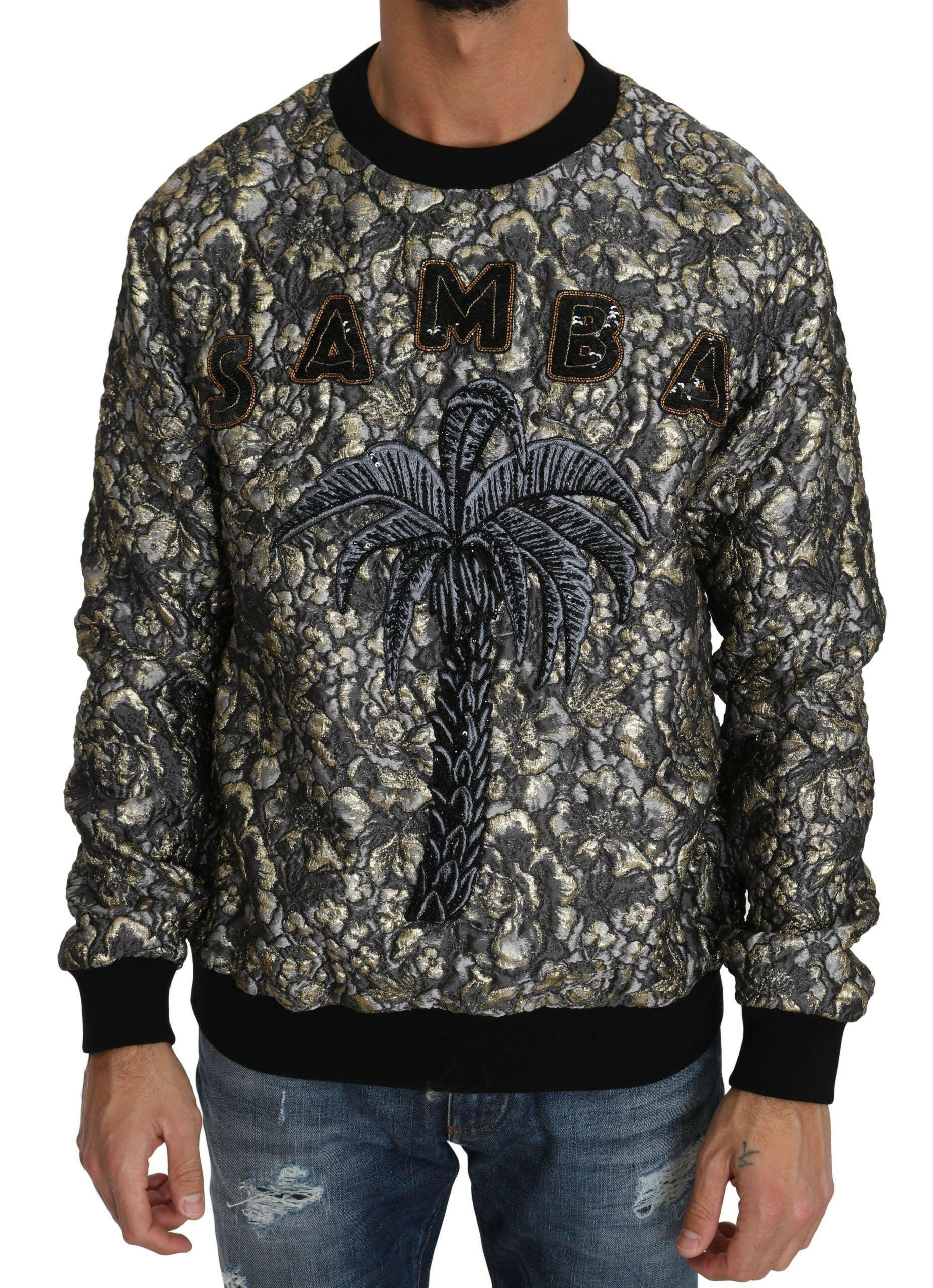Dolce & Gabbana Multicolor SAMBA Jacquard Palmtree Pullover Sweater -   -  Dolce & Gabbana.