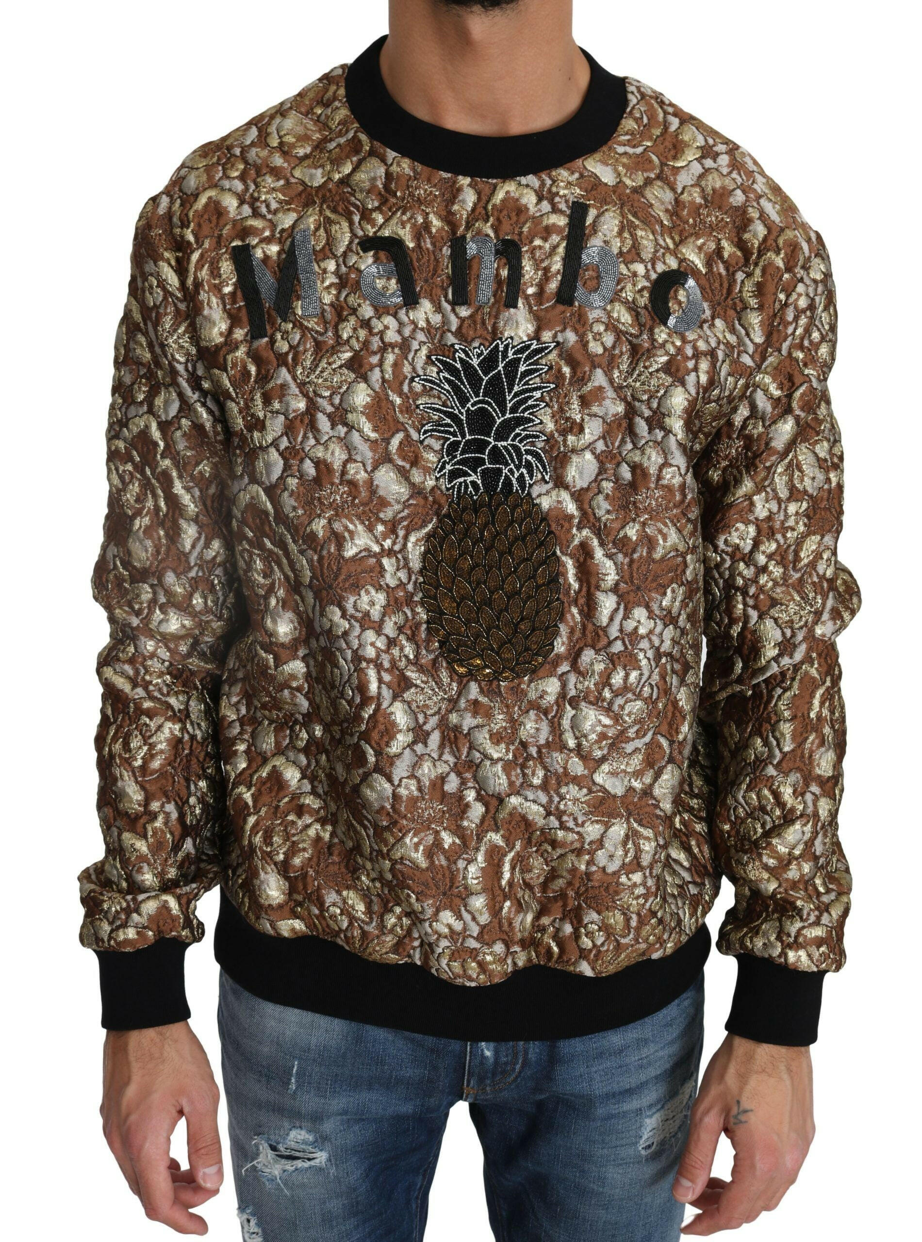 Dolce & Gabbana Multicolor MAMBO Jacquard Pineapple Pullover Sweater -   -  Dolce & Gabbana.