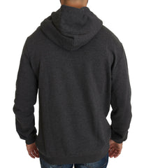 Dolce & Gabbana Gray Hooded Red Crystal Heart Gun Sweater -   -  Dolce & Gabbana.