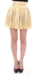 Andrea Incontri Beige Floral Embroidery Mini Skirt -   -  Andrea Incontri.