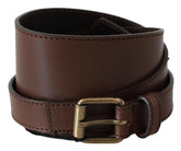 PLEIN SUD Brown Wide Leather Rustic Gold Metal Buckle Dark -   -  PLEIN SUD.