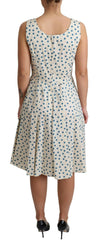 Dolce & Gabbana Beige Dotted Cotton A-Line Gown Dress -   -  Dolce & Gabbana.