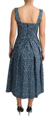 Dolce & Gabbana Blue Heart Cotton A-Line Stretch Dress -   -  Dolce & Gabbana.