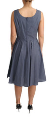 Dolce & Gabbana Blue Polka Cotton A-Line Stretch Dress -   -  Dolce & Gabbana.