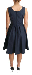 Dolce & Gabbana Blue Polka Dotted Cotton A-Line Dress -   -  Dolce & Gabbana.