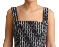 Dolce & Gabbana Black White Pattern Cotton A-Line Dress -   -  Dolce & Gabbana.