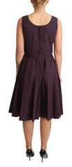 Dolce & Gabbana Red Blue Polka Cotton A-Line Gown Dress -   -  Dolce & Gabbana.
