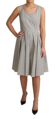 Dolce & Gabbana Beige Polka Dotted Cotton A-Line Dress -   -  Dolce & Gabbana.