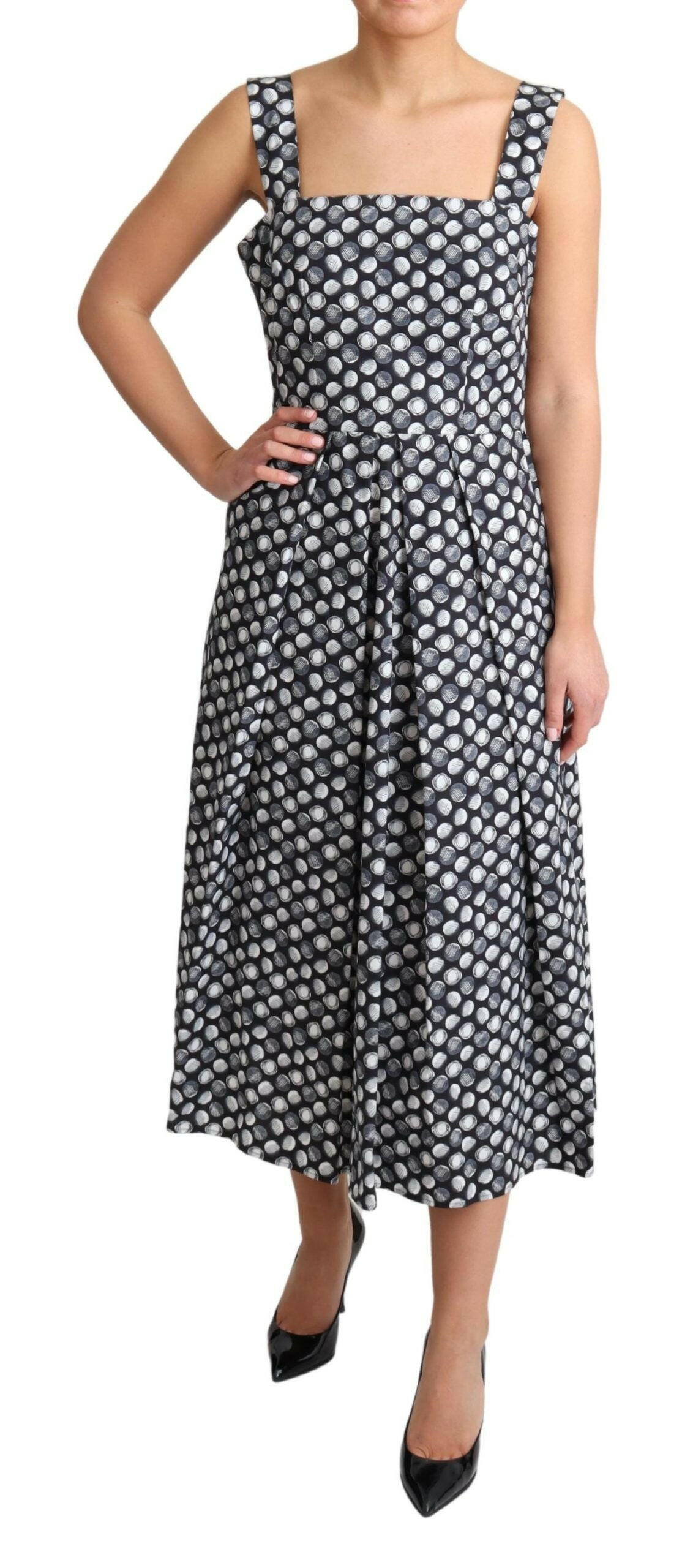 Dolce & Gabbana Blue Geometric Cotton A-Line Gown Dress -   -  Dolce & Gabbana. Dolce & Gabbana Blue Geometric Cotton A-Line Gown Dress -   -  Dolce & Gabbana.