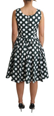 Dolce & Gabbana Green Polka Dotted Cotton A-Line Dress -   -  Dolce & Gabbana.