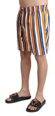 Dolce & Gabbana Multicolor Striped Beachwear Swimshorts -   -  Dolce & Gabbana.