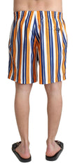 Dolce & Gabbana Multicolor Striped Beachwear Swimshorts -   -  Dolce & Gabbana.