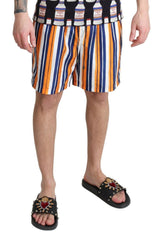 Dolce & Gabbana Multicolor Striped Beachwear Swimshorts -   -  Dolce & Gabbana.