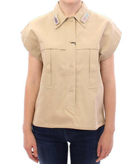 Andrea Incontri Beige Sleeveless Blouse Top -   -  Andrea Incontri.