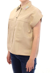 Andrea Incontri Beige Sleeveless Blouse Top -   -  Andrea Incontri.