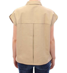 Andrea Incontri Beige Sleeveless Blouse Top -   -  Andrea Incontri.