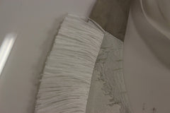 Arzu Kaprol White Lashes Open Back Vest Jacket -   -  Arzu Kaprol.