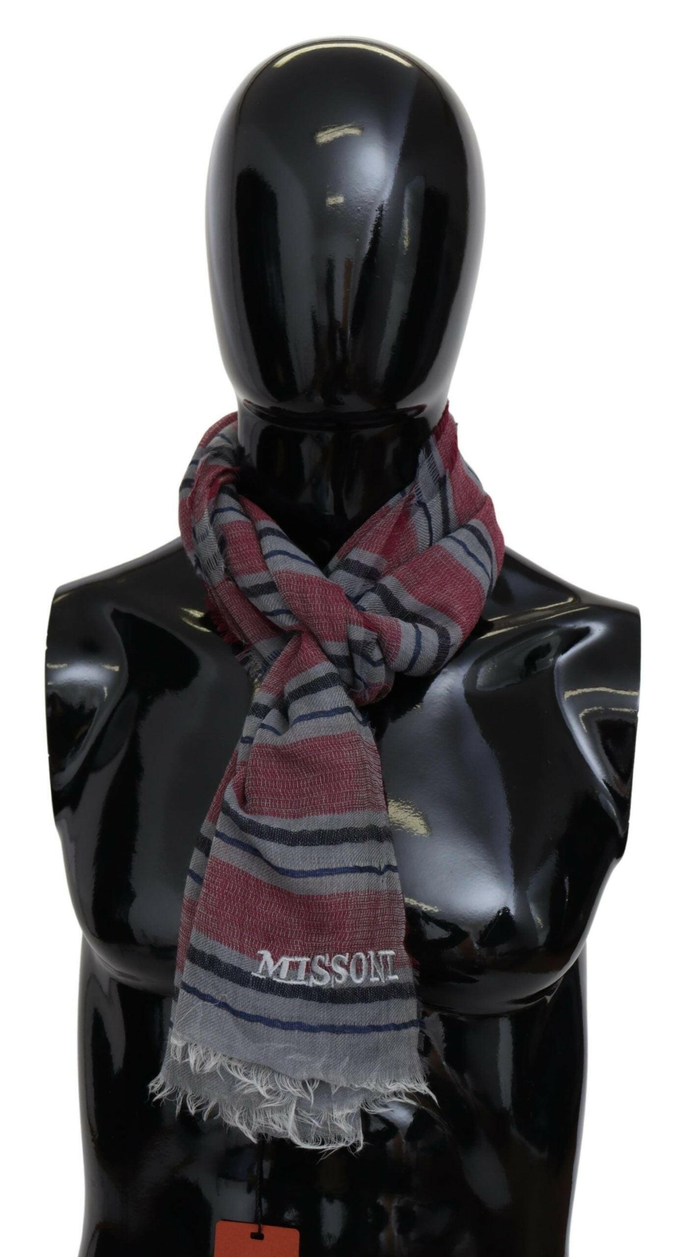 Missoni Multicolor Striped Wool Blend Unisex Neck Wrap Scarf -   -  Missoni.