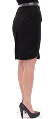 Corrado De Biase Black Metal Buttons Cotto Wool Skirt -   -  Corrado De Biase.