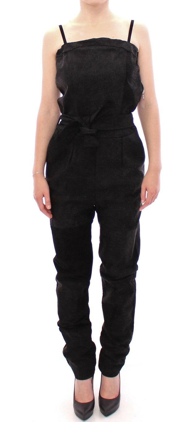 La Maison du Couturier Black Leather Jumpsuit -   -  La Maison du Couturier.