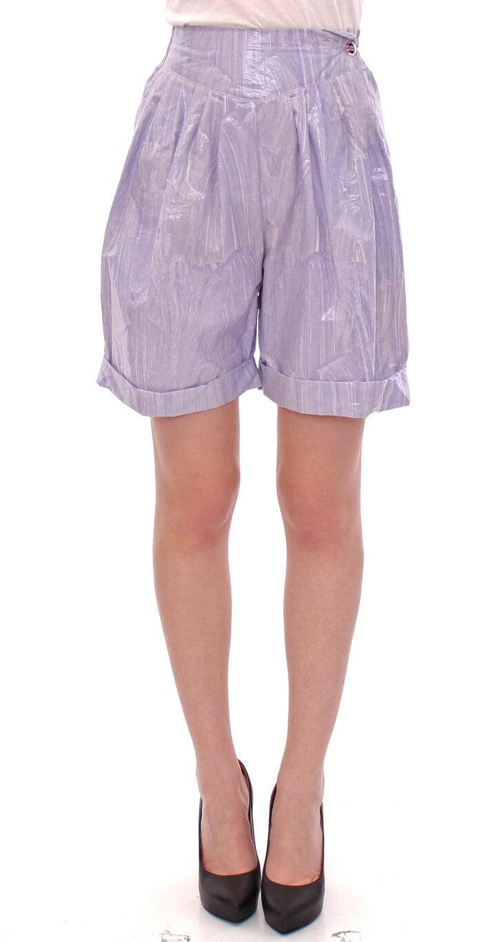 Licia Florio Purple Above-Knee Wrap Shorts -   -  Licia Florio.