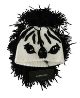 Dolce & Gabbana Black White Knitted Cashmere Animal Design Hat -   -  Dolce & Gabbana.