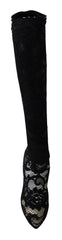 Dolce & Gabbana Black Taormina Lace Socks Boots Shoes Pumps -   -  Dolce & Gabbana.