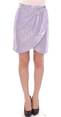 Licia Florio Purple Viscose Above-Knee Wrap Skirt -   -  Licia Florio.