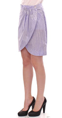Licia Florio Purple Viscose Above-Knee Wrap Skirt -   -  Licia Florio.
