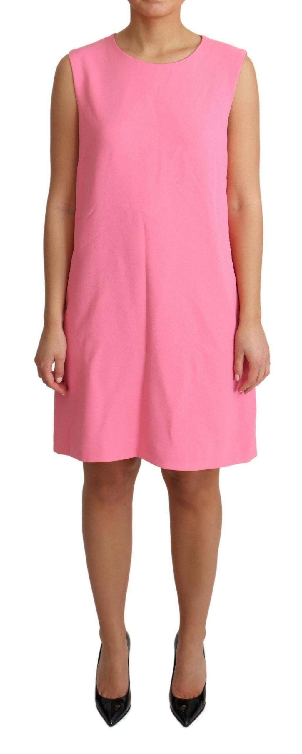 Dolce & Gabbana Pink Shift Sleeveless Knee Length Dress -   -  Dolce & Gabbana.