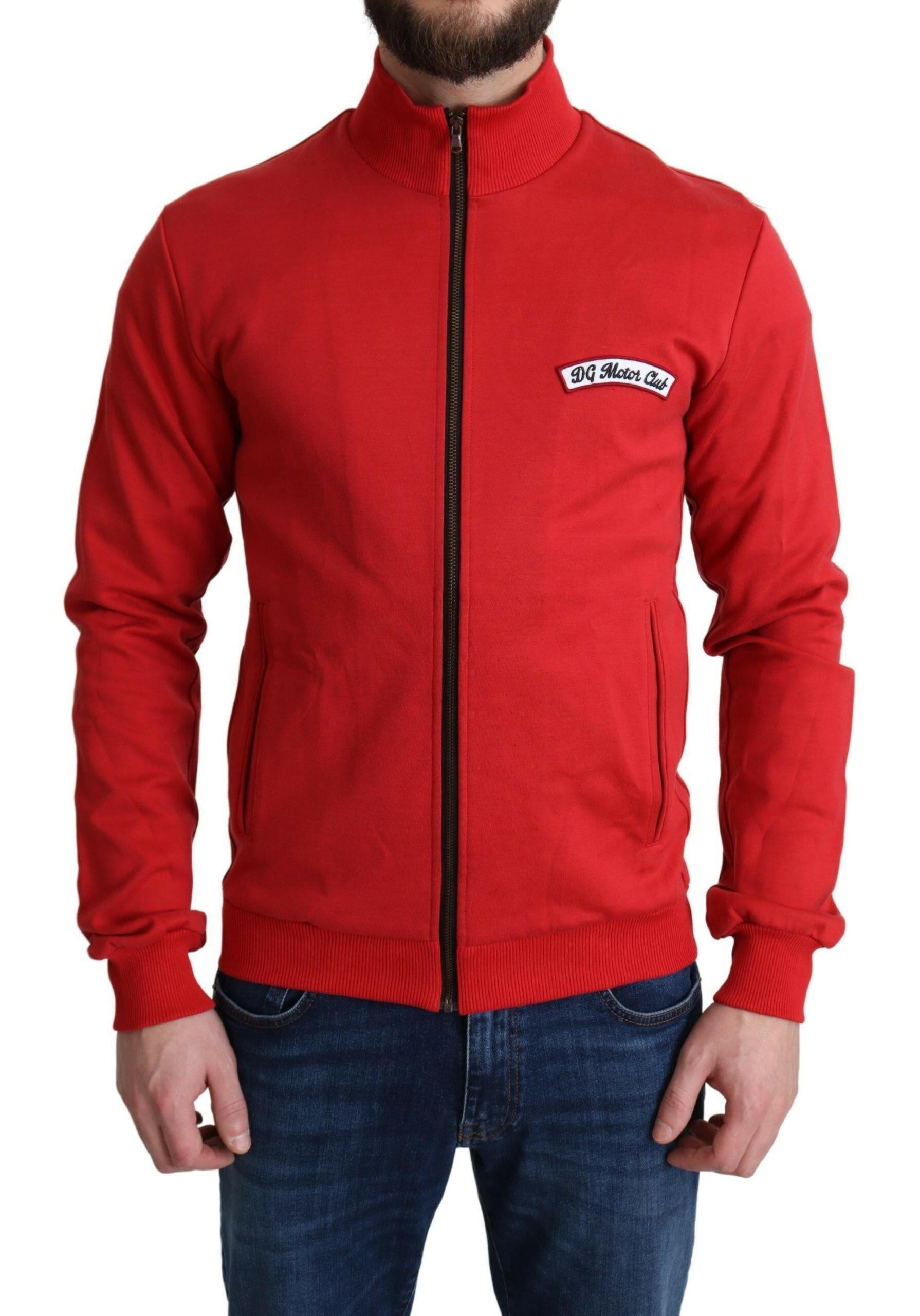 Dolce & Gabbana Red DG Motor Club Zippered Cardigan Sweater -   -  Dolce & Gabbana.