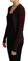 Dolce & Gabbana Black Red Striped Viscose Cardigan Sweater -   -  Dolce & Gabbana.