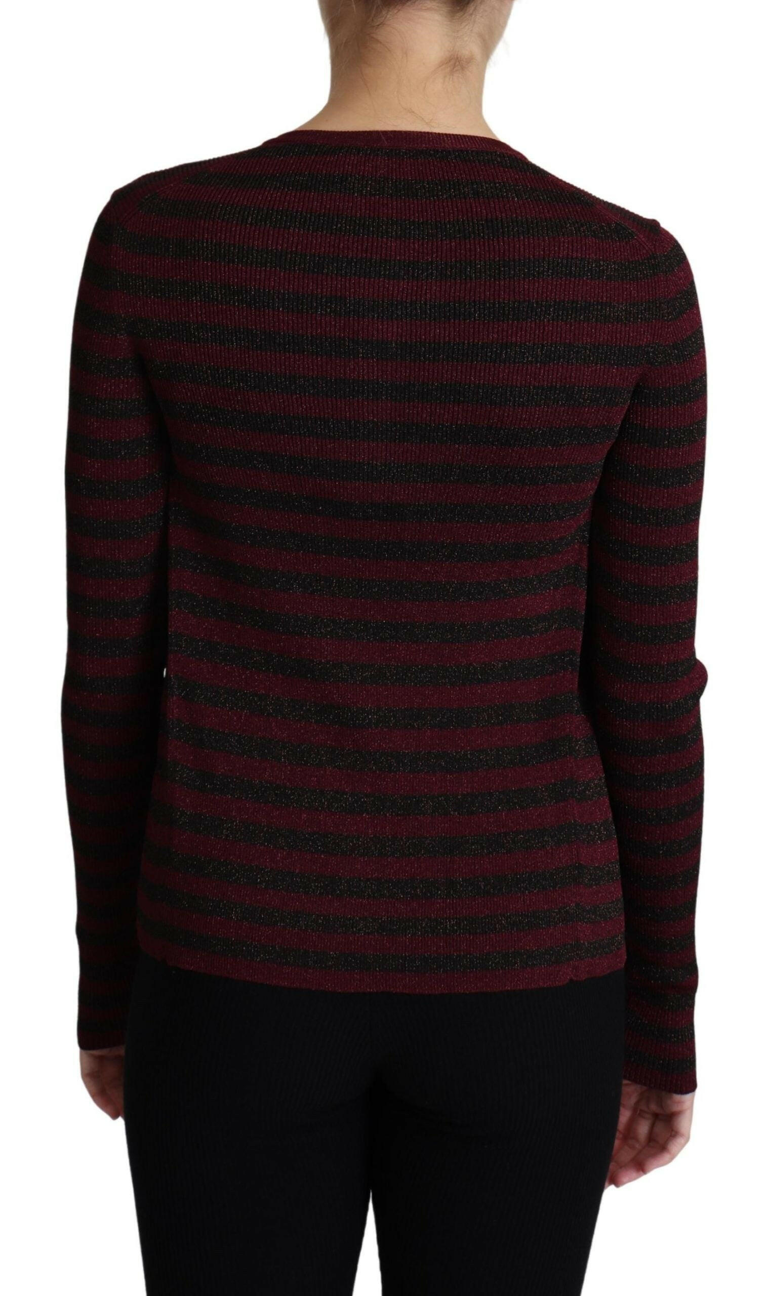 Dolce & Gabbana Black Red Striped Viscose Cardigan Sweater -   -  Dolce & Gabbana. Dolce & Gabbana Black Red Striped Viscose Cardigan Sweater -   -  Dolce & Gabbana.