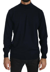 MILA SCHÖN Dark Blue Crewneck Pullover 100% Wool Sweater -   -  MILA SCHÖN.