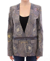 Roberto Fragata Multicolor Silk Floral Cotton Blazer - - Roberto Fragata.