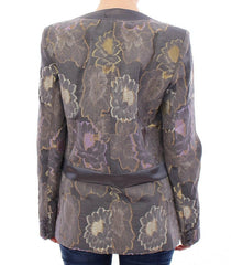 Roberto Fragata Multicolor Silk Floral Cotton Blazer - - Roberto Fragata.