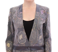 Roberto Fragata Multicolor Silk Floral Cotton Blazer - - Roberto Fragata.