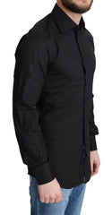 Dolce & Gabbana Black Cotton Blend Formal Dress Shirt -   -  Dolce & Gabbana.