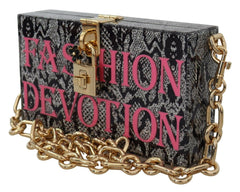 Dolce & Gabbana Gray Fashion Devotion Clutch Plexi SICILY BOX Purse -   -  Dolce & Gabbana.