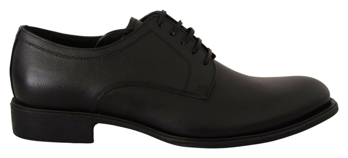 Dolce & Gabbana Black Leather Lace Up Mens Formal Derby Shoes -   -  Dolce & Gabbana.