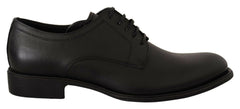 Dolce & Gabbana Black Leather Lace Up Mens Formal Derby Shoes -   -  Dolce & Gabbana.