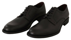 Dolce & Gabbana Black Leather Lace Up Mens Formal Derby Shoes -   -  Dolce & Gabbana.