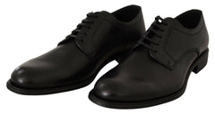 Dolce & Gabbana Black Leather Lace Up Mens Formal Derby Shoes -   -  Dolce & Gabbana.